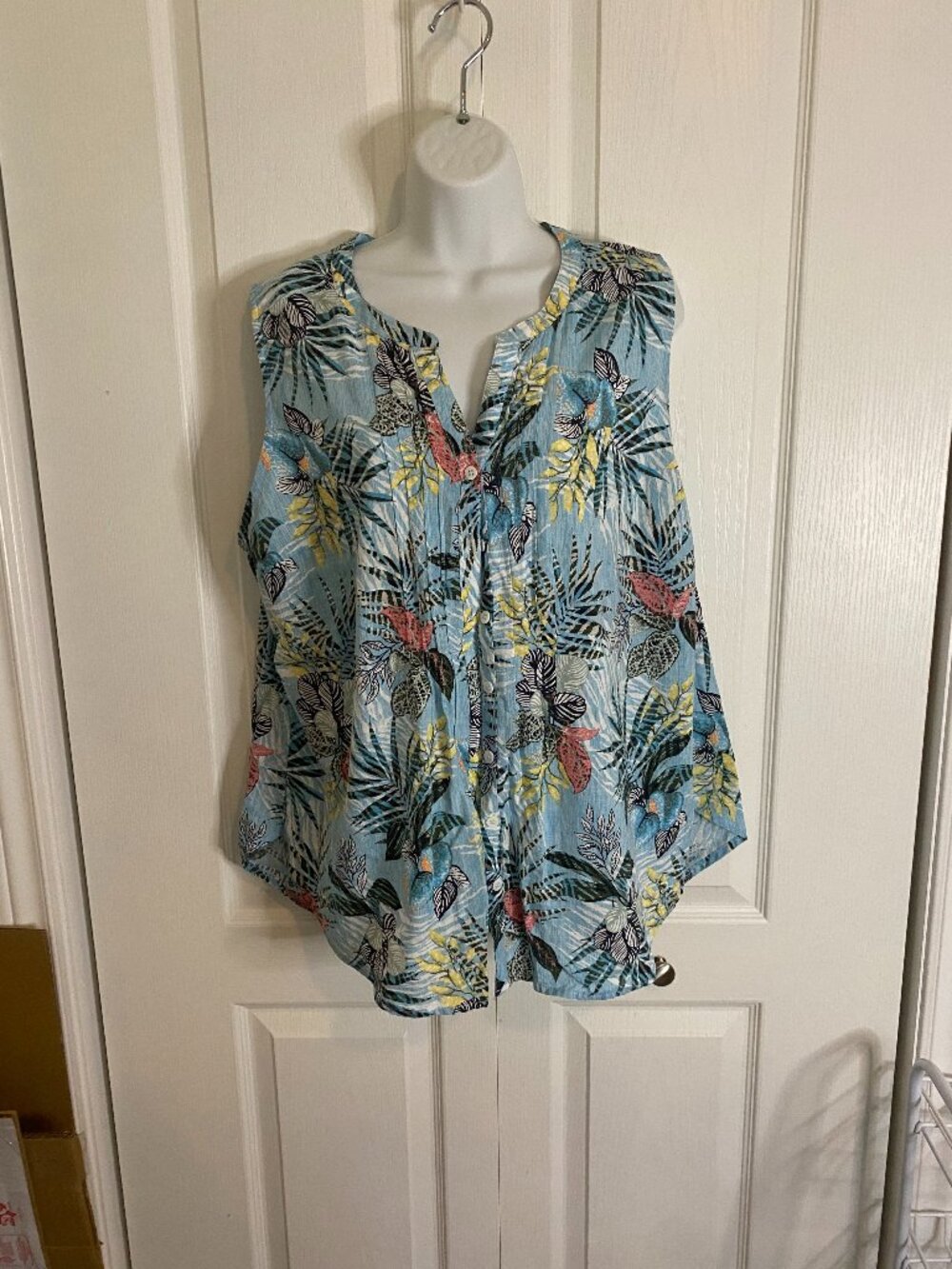 Northern Reflections Buttoned Sleeveless Shirt